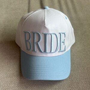 Bride Cap with Light Blue Brim